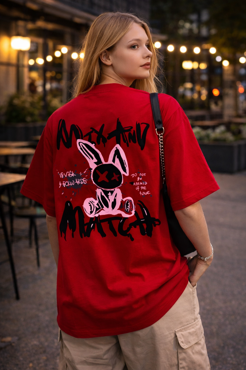 Mad Bunny Graffiti Oversized T-Shirt