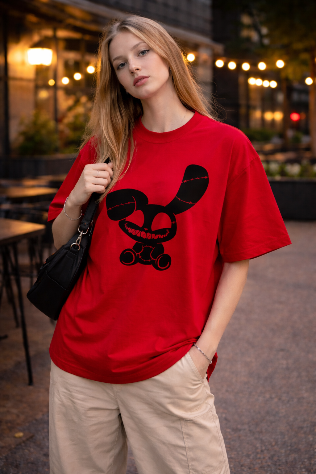Mad Bunny Graffiti Oversized T-Shirt