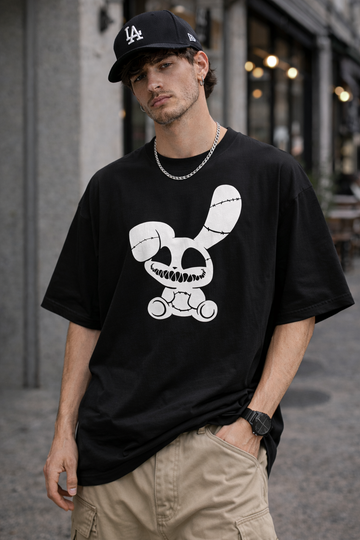 Mad Bunny Graffiti Oversized T-Shirt