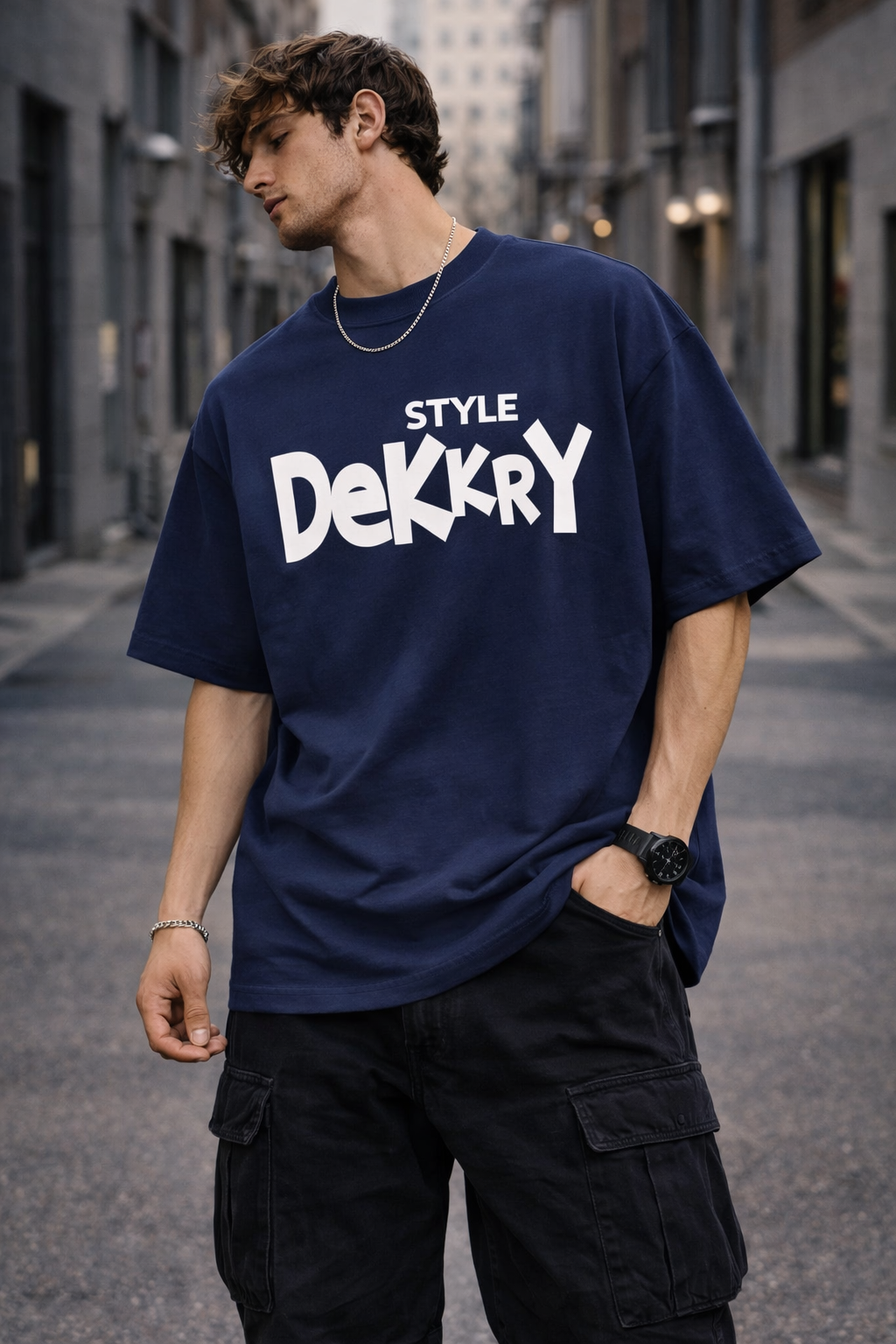 Dekky Style Typography Oversized Tee