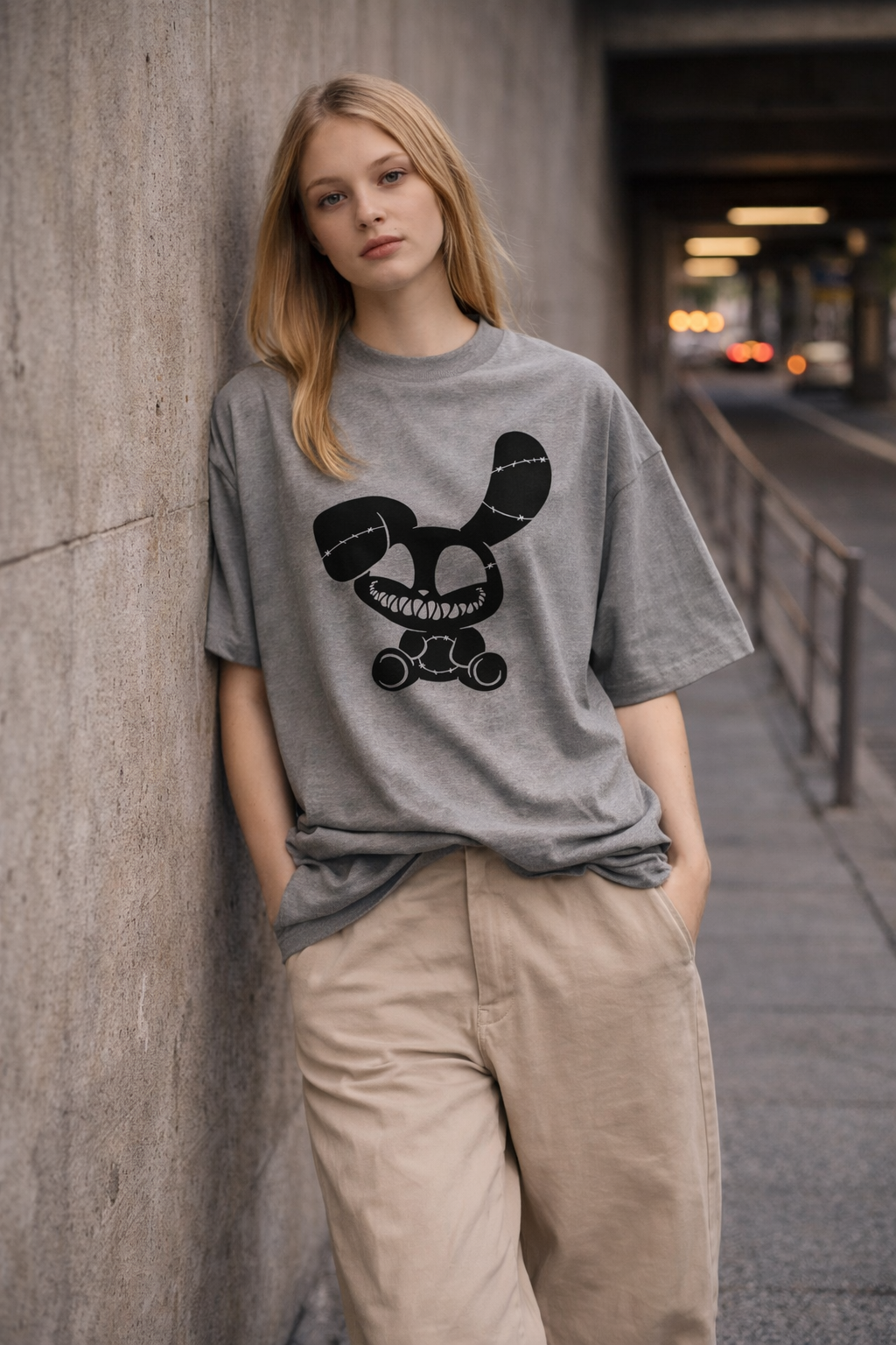 Mad Bunny Graffiti Oversized T-Shirt