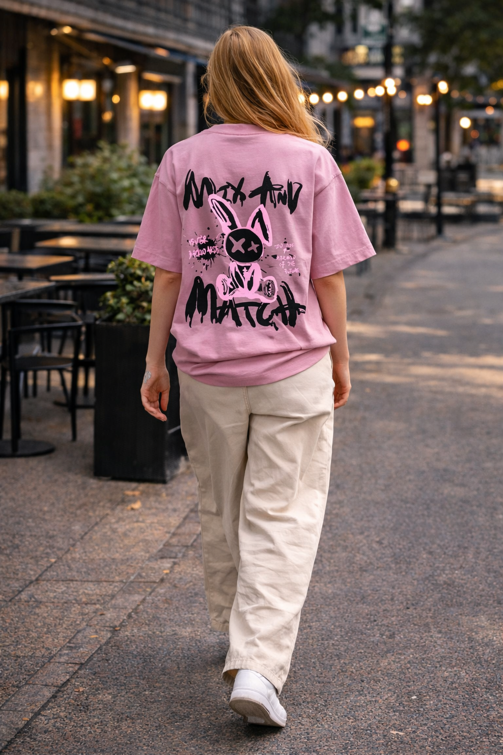 Mad Bunny Graffiti Oversized T-Shirt