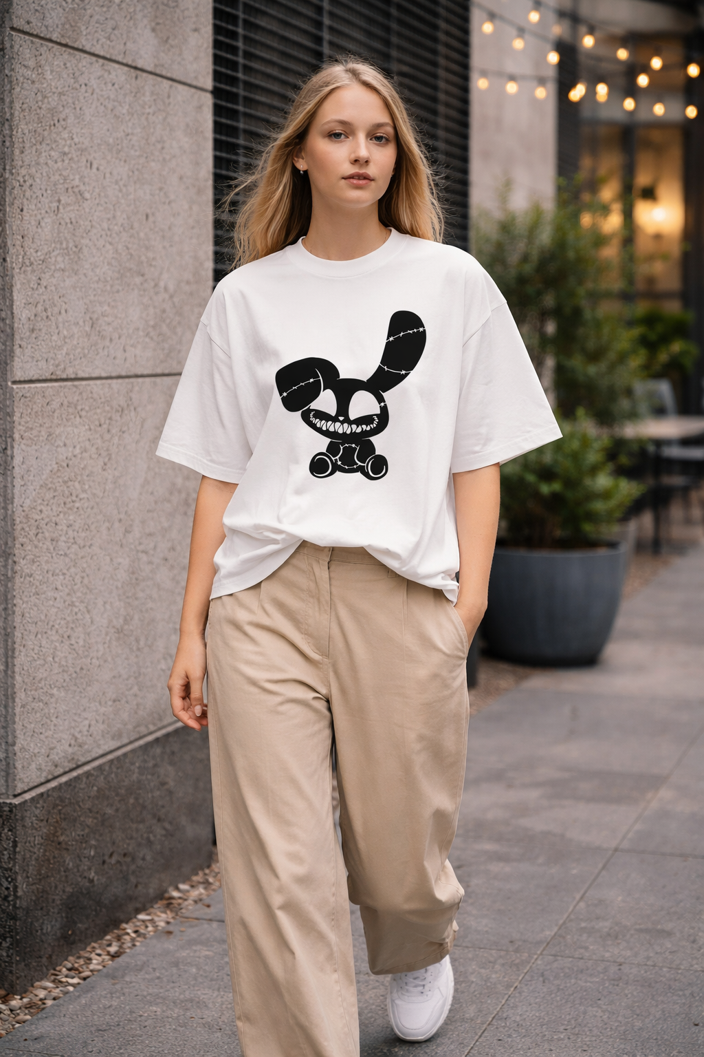 Mad Bunny Graffiti Oversized T-Shirt