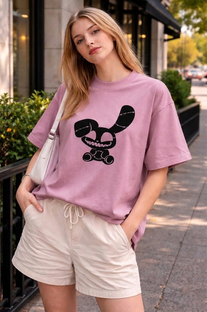 Mad Bunny Graffiti Oversized T-Shirt